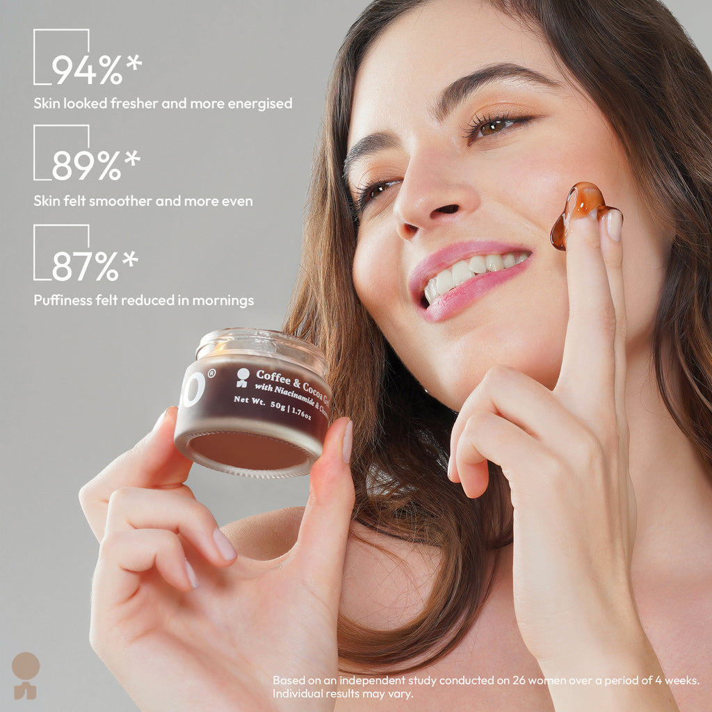 Coffee & Cocoa Gel with Niacinamide & Chamomile Extract