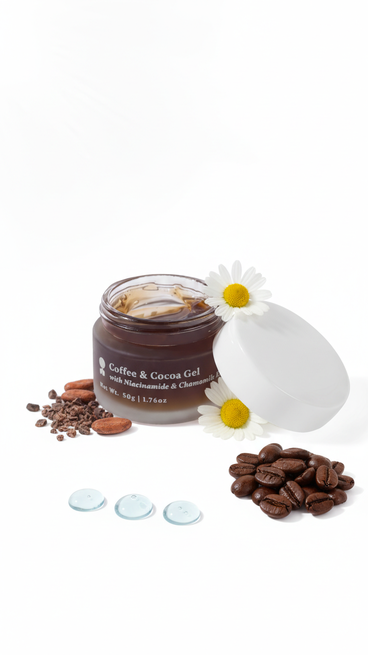 Coffee & Cocoa Gel with Niacinamide & Chamomile Extract